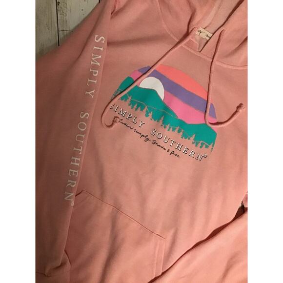 Simply Southern Collection Hoodie Sweatshirt size Medium Pink - Picture 3 of 7